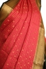 Grand Zari Checks Zari Butta Finest Pure Mysore Crepe Silk Saree 
